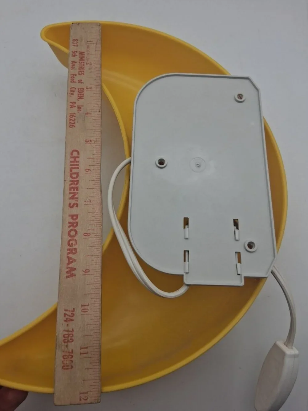 Vtg IKEA Smila Mane Yellow Crescent Moon Wall Lamp Night Light Nursery Bedroom